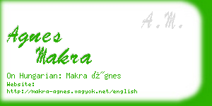 agnes makra business card